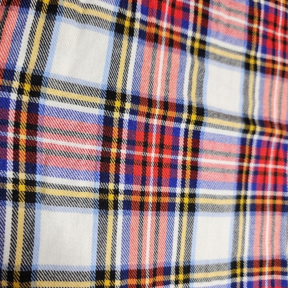 J. Crew Flannel Pajama Pant White Stewart Tartan Plaid Size Large - Picture 2 of 12